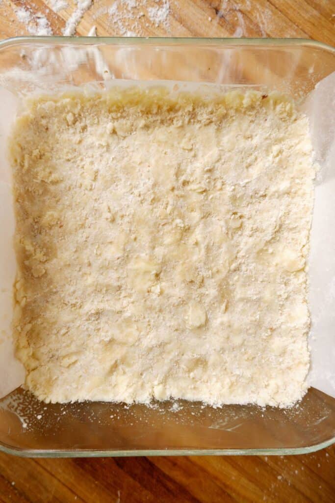 unbaked lemon square crust